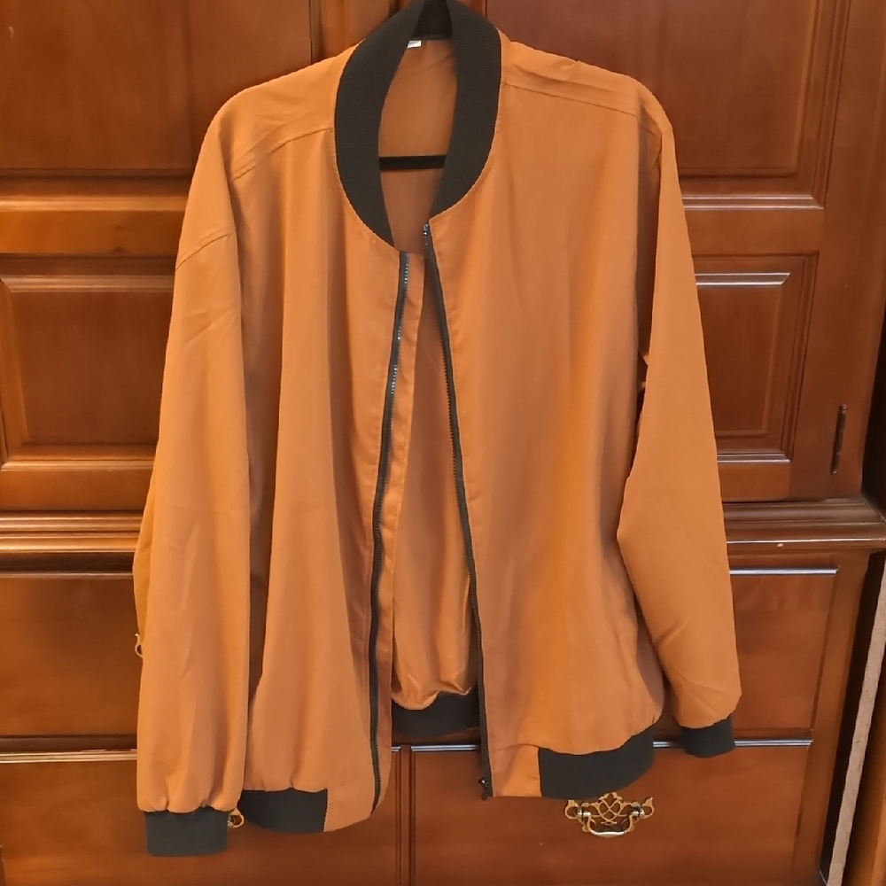 Lightweight Brown Bomber Jacket